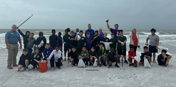 M.K. Rawlings Elementary 5000 Role models students completed a community service project for beach clean-up.